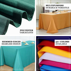 Polyester 72"x120" Rectangle Tablecloth Blush - Durable and Stylish Table Cover
